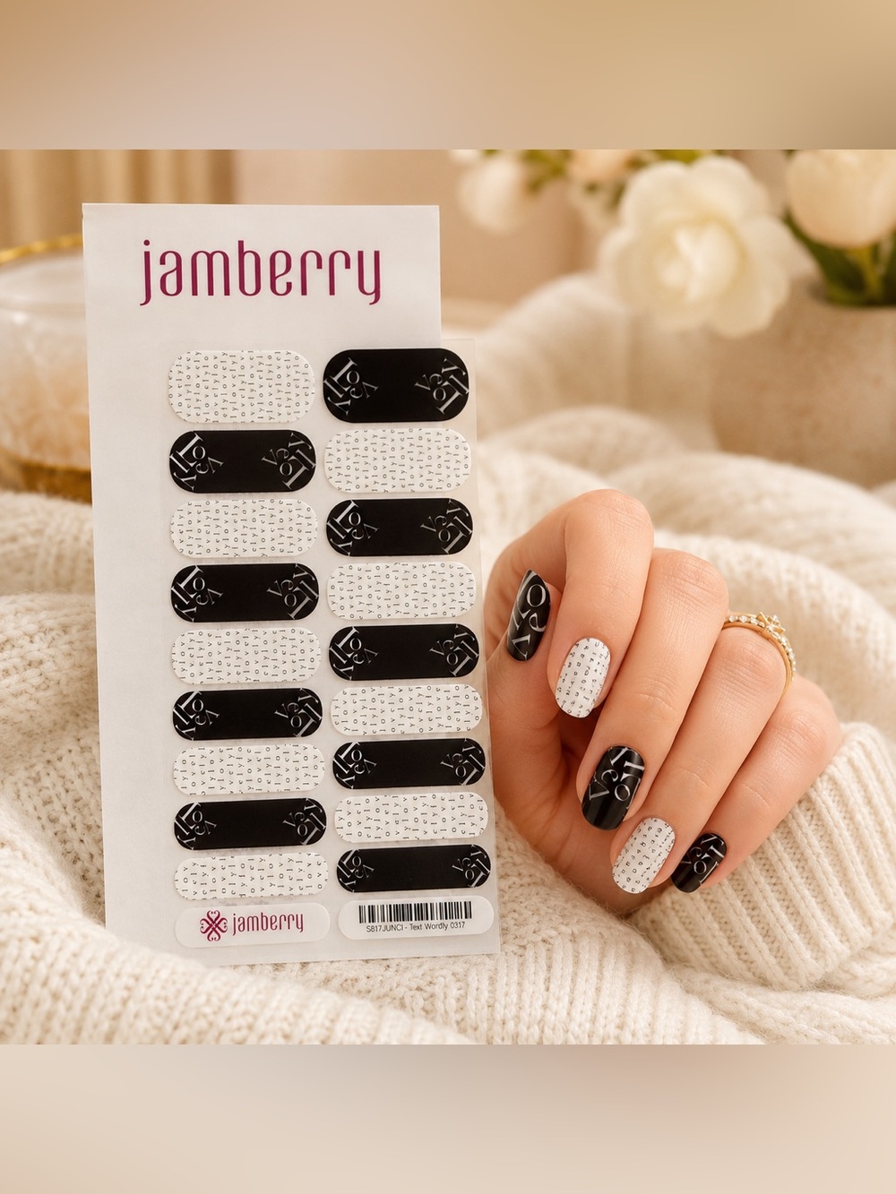 Jamberry Nail Wrap: Text Worthy / Style Box Exclusive